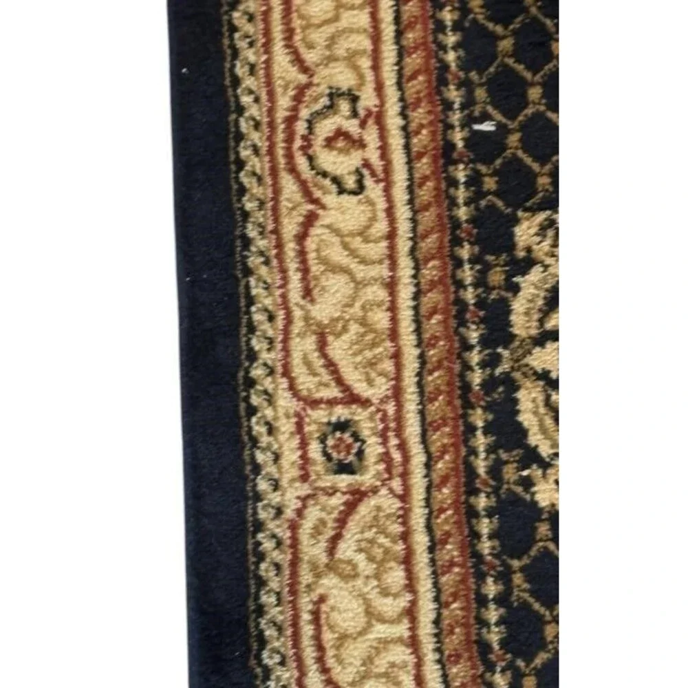 Charisma Aubosson Navy Rug Runner Limited Edition 22.5